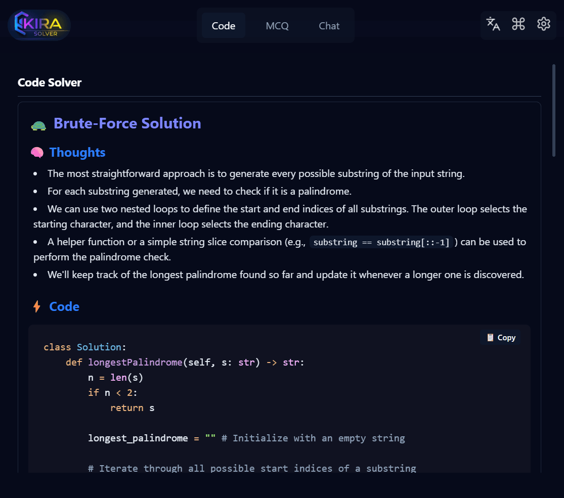 Dual-Mode Code Solver